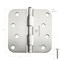 Cauldham Heavy-Duty 4" Interior Door Hinges with 5/8" Radius Corners - Satin Nickel
